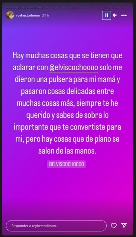 Héctor Limón responde a la influencer El Viscocho