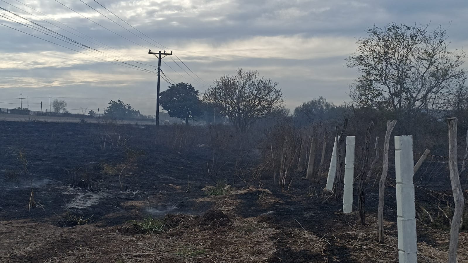 Incendio de un terreno baldío en Mazatlán