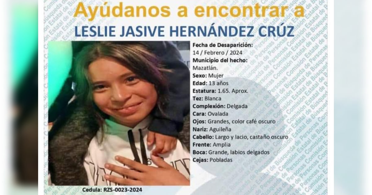 Ficha de búsqueda de Leslie Jasive Hernández Cruz