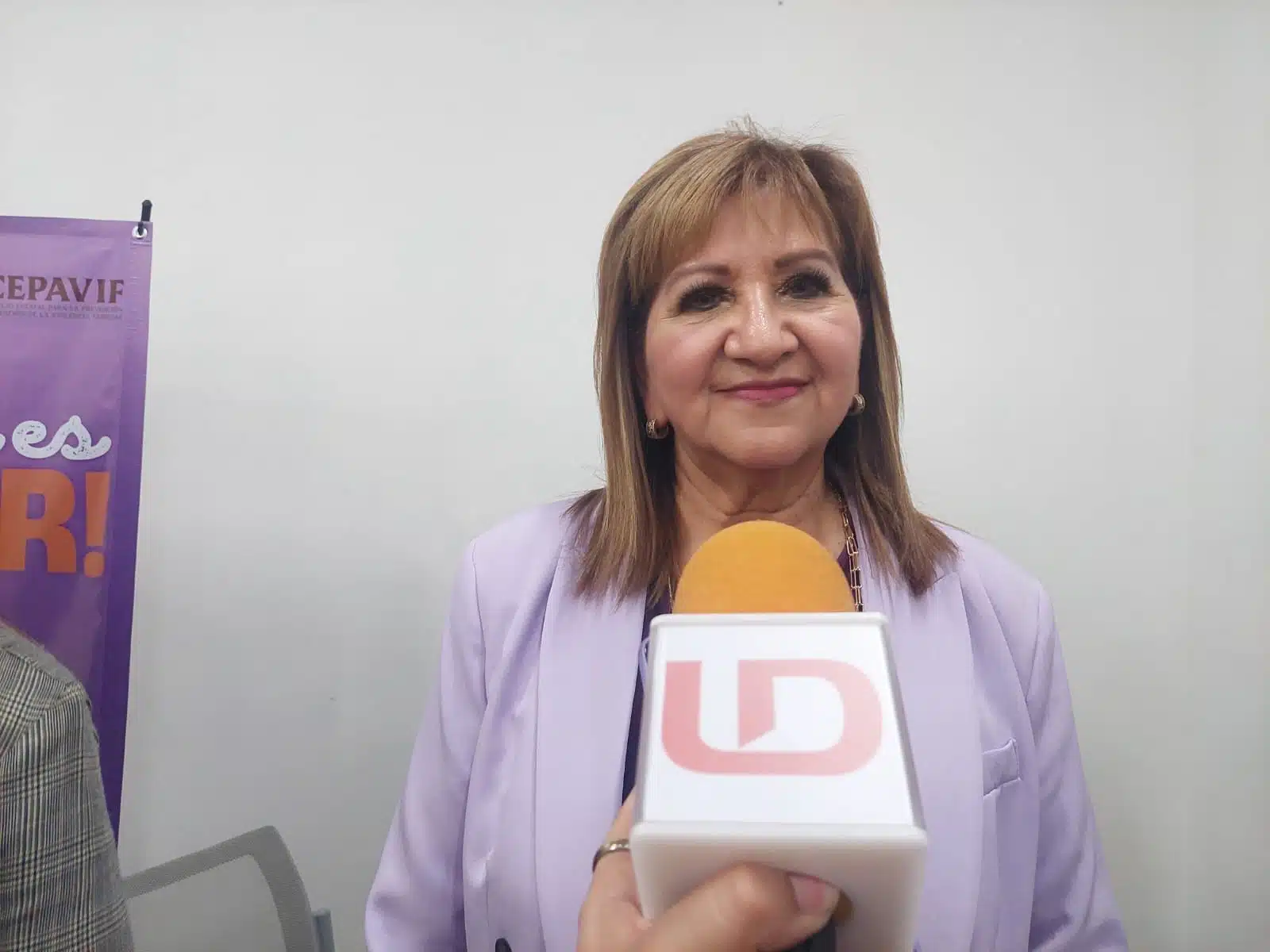 María Teresa Guerra Ochoa en entrevista con Línea Directa en Culiacán