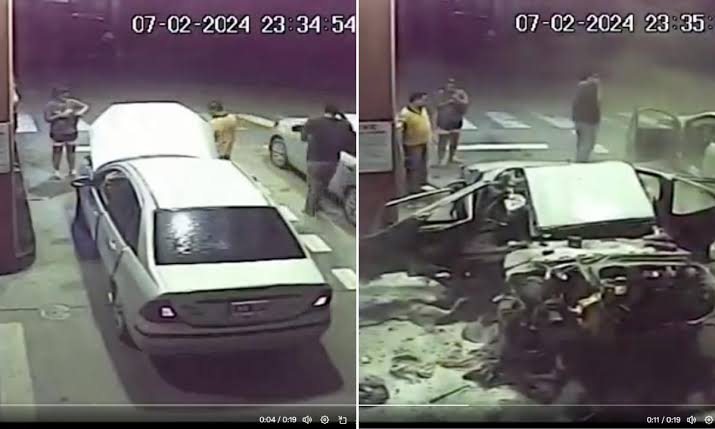 Mientras ponía combustible, explota vehículo cargado de droga en Argentina