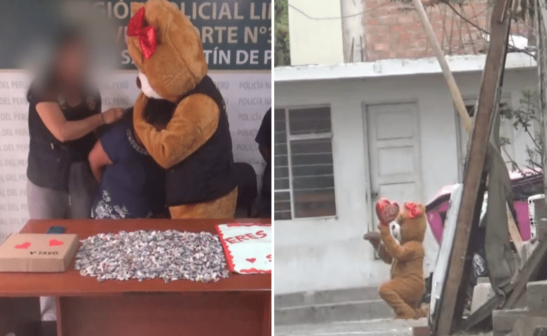 Osito cariñosito captura a criminales en Perú