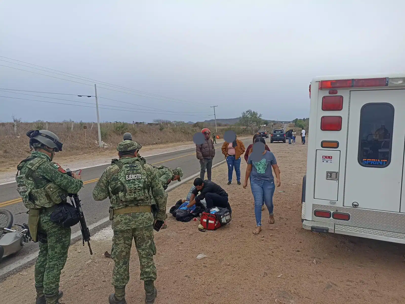 Persona embestida por un vehículo