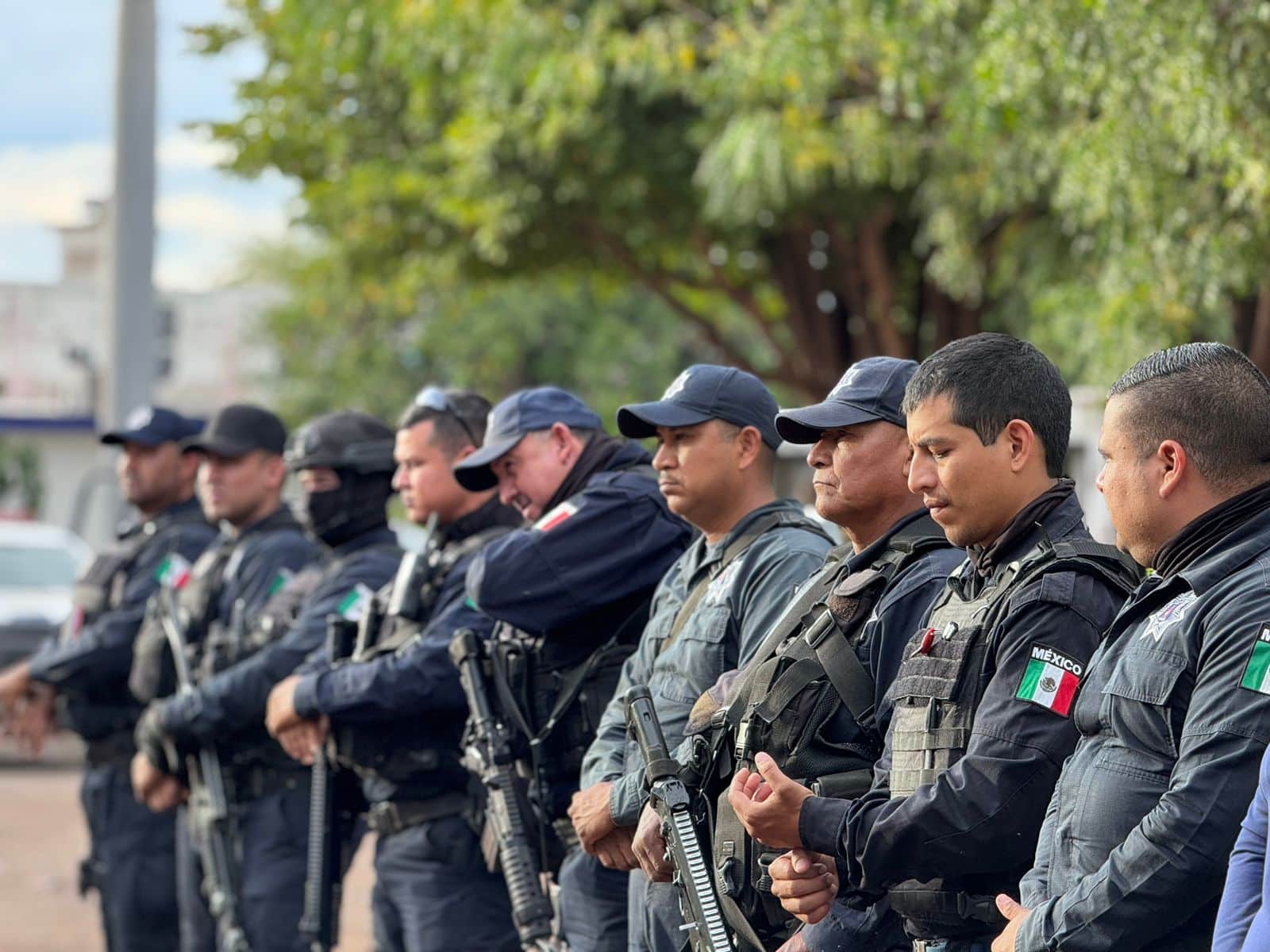 Policías municipales de El Fuerte