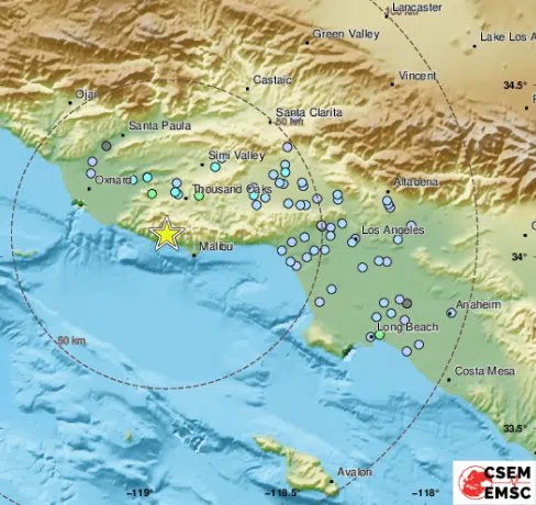 Sismo de 4.6 grados en California