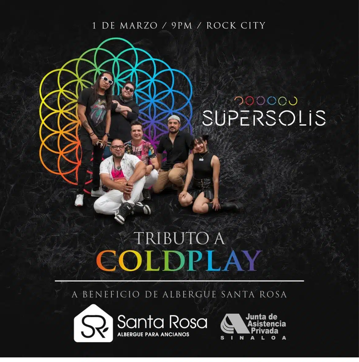 Supersolis, banda tributo a Coldplay, está organizando un evento con causa para apoyar al albergue Santa Rosa.