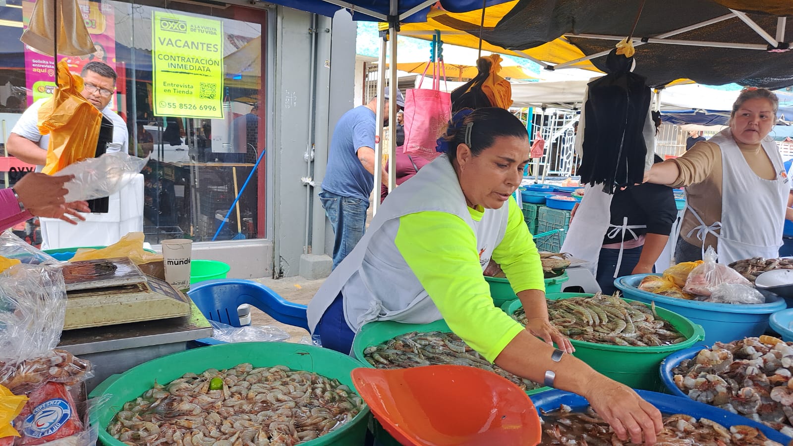 Unión de Camaroneras, mejor conocidas como las “changueras”, ubicadas en la calle Aquiles Serdán