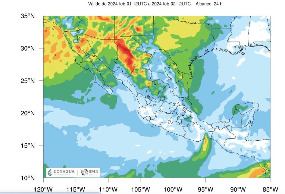 Tabla del clima en México