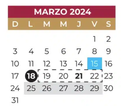  Calendario SEP