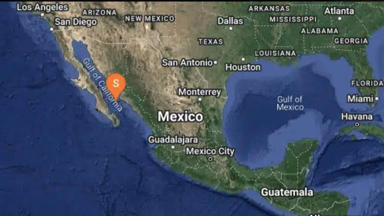 Mapa del Sismo en Sinaloa