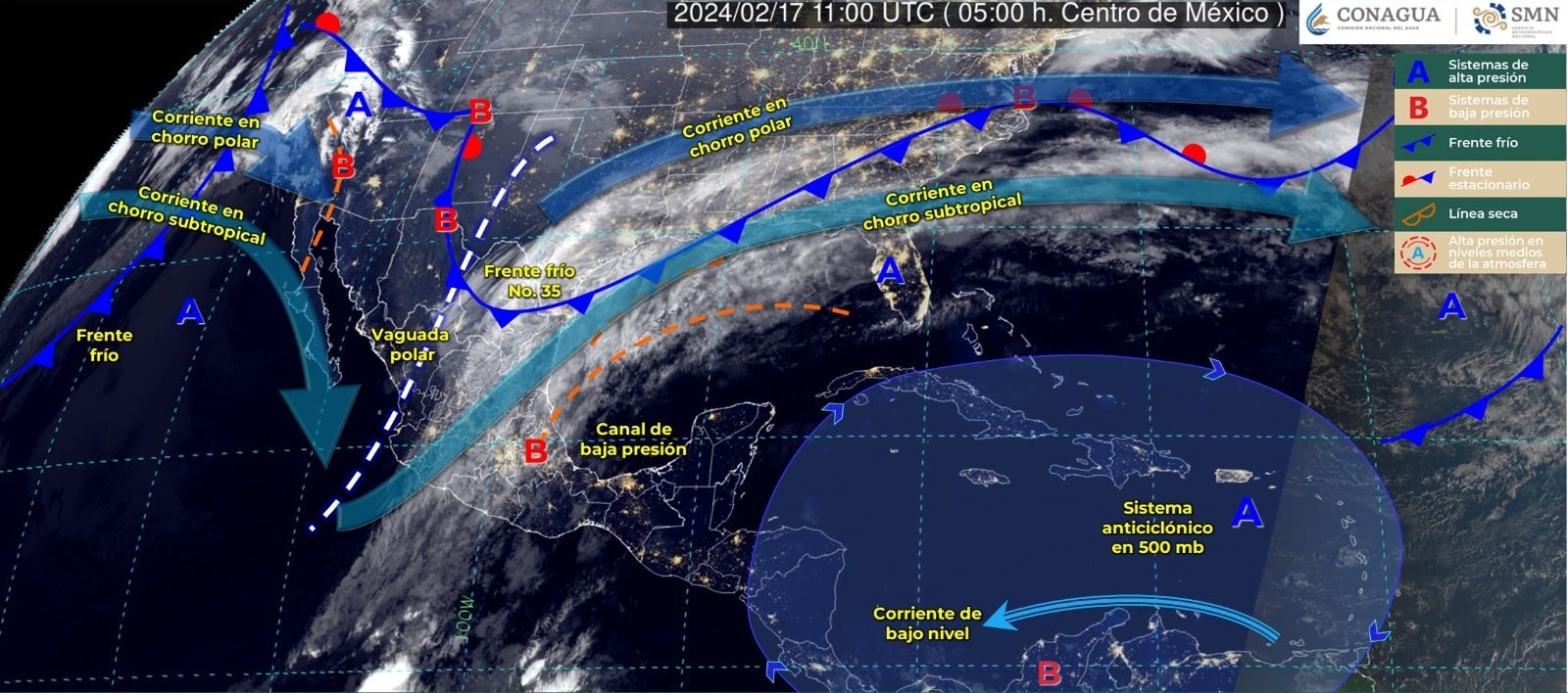 Mapa de Sistemas meteorológicos