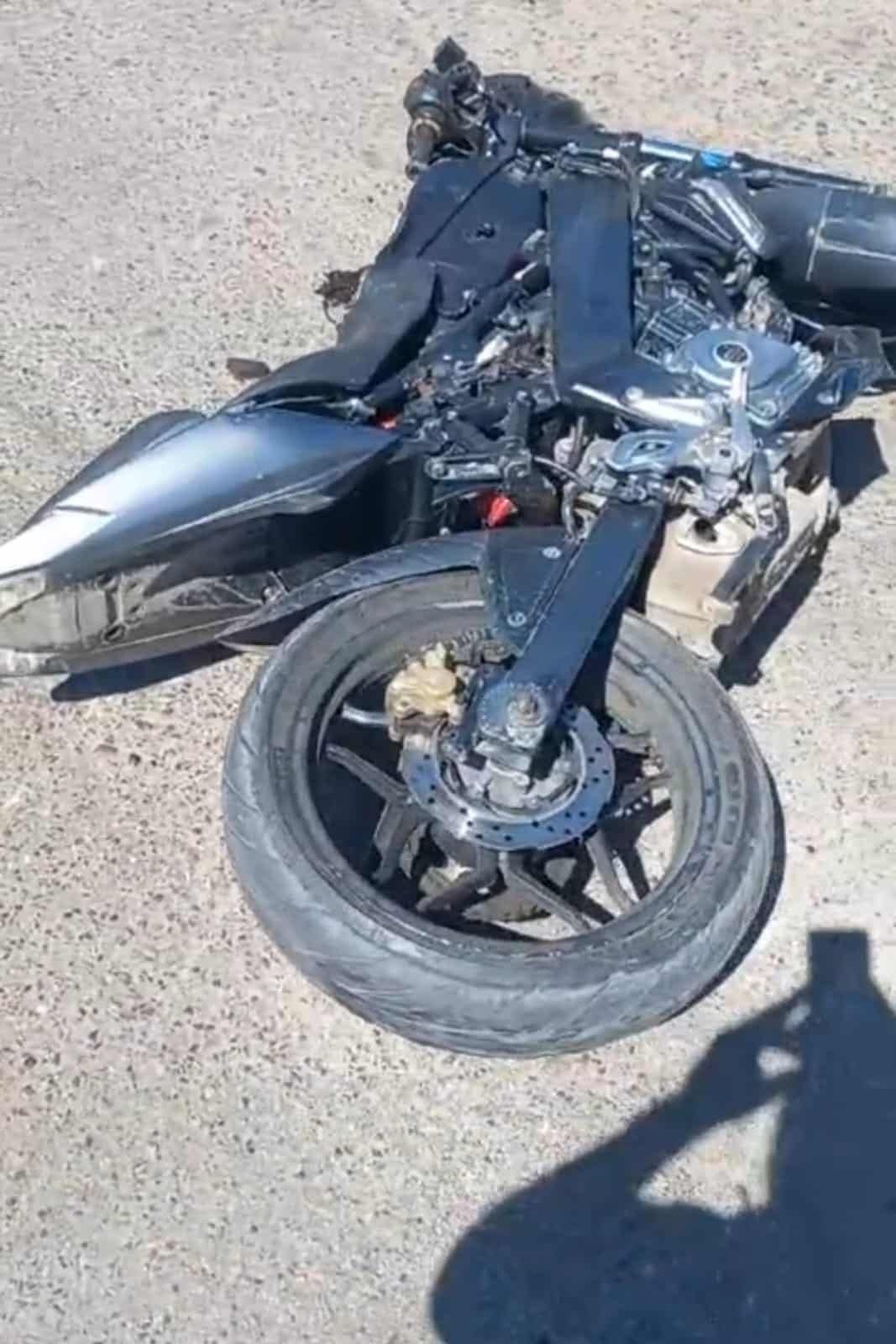 Unidad de dos ruedas accidente