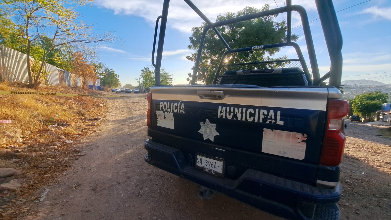 PAtrulla de la policía en asesinato