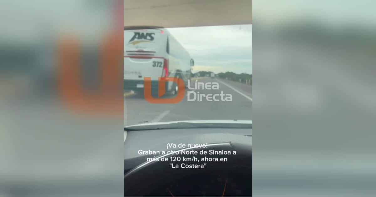 El autobús 372 circulando a más de 120 kilómetros.