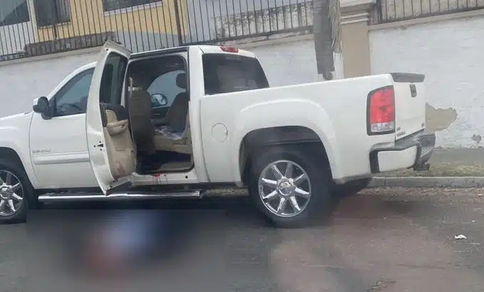 camioneta baleada