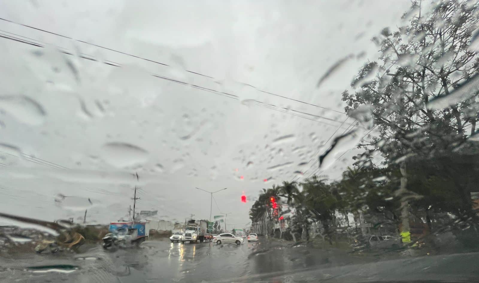 Vidrio con gotas de lluvias