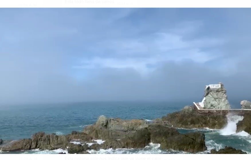 Niebla en el puerto de Mazatlán, Sinaloa