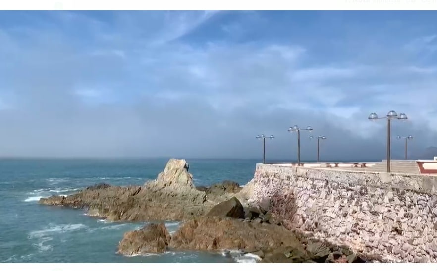 Niebla en el puerto de Mazatlán, Sinaloa