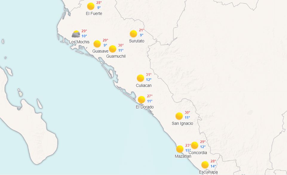 Mapa de Sinaloa