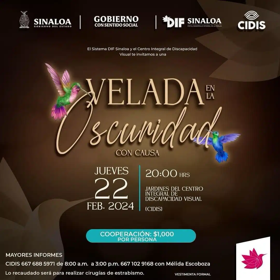 Invita DIF Sinaloa a evento benéfico el jueves 22 de febrero