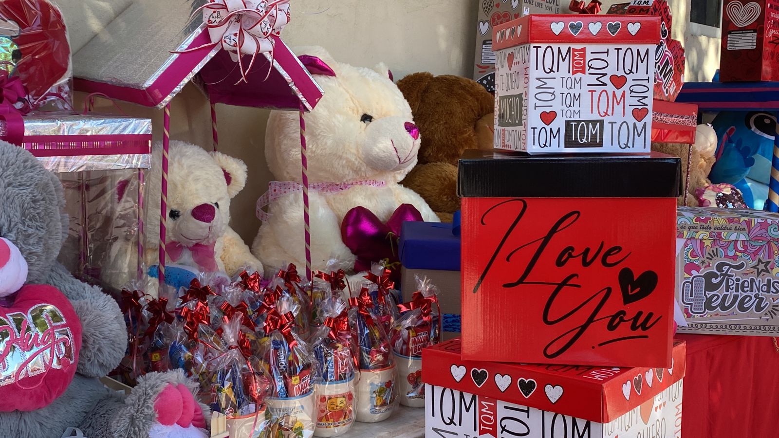 Osos de peluches y chocolates por el 14 de febrero