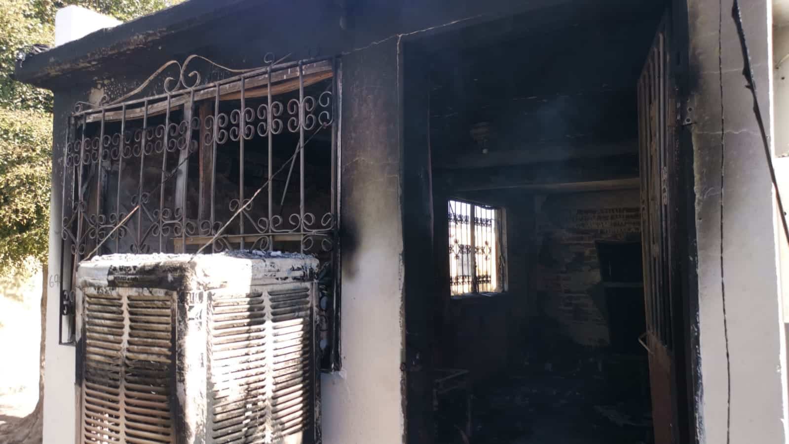 Vivienda de José Pablo Tapia en pérdida total tras el incendio