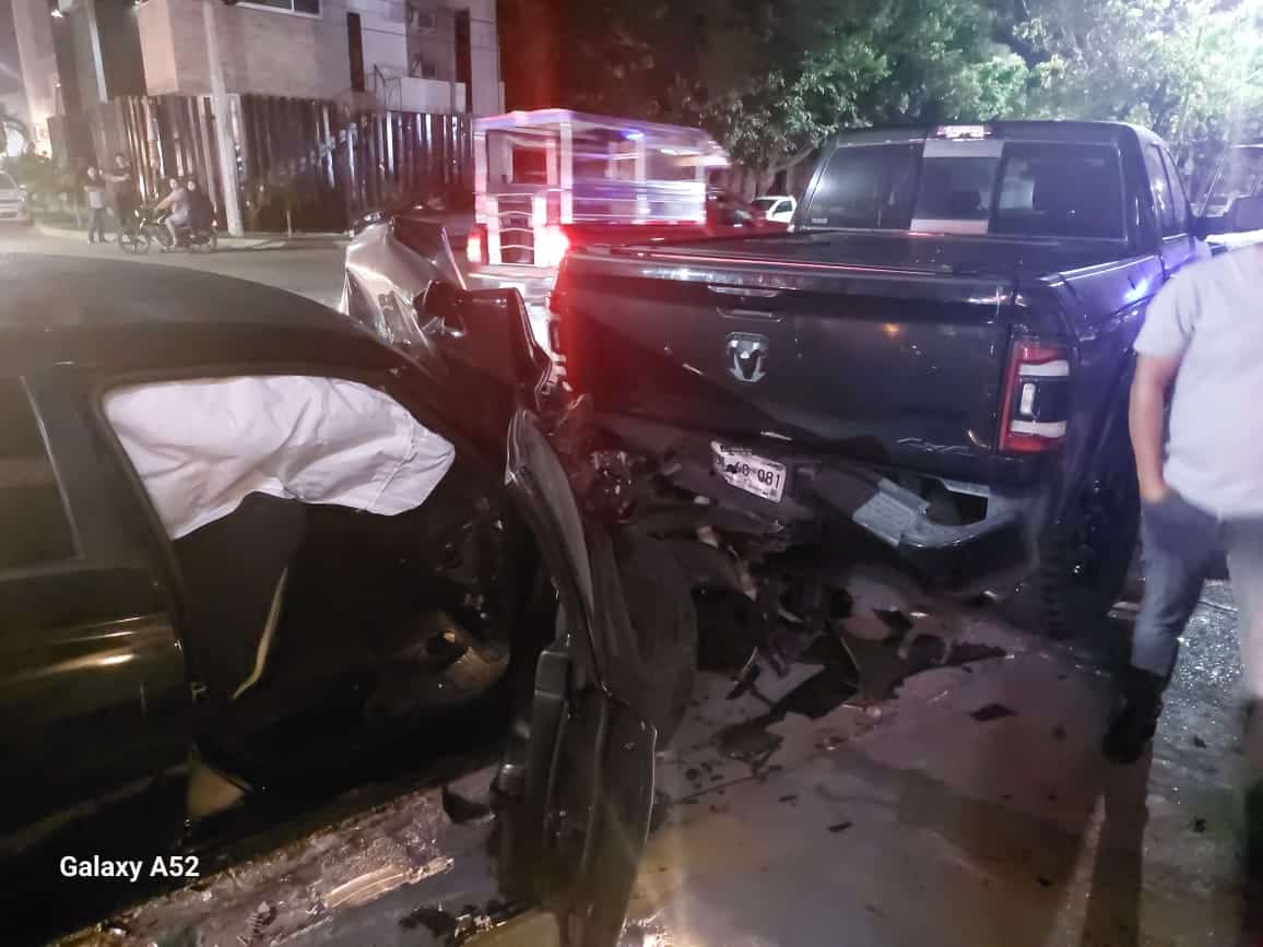 Daños materiales de los vehículos involucrados en la carambola