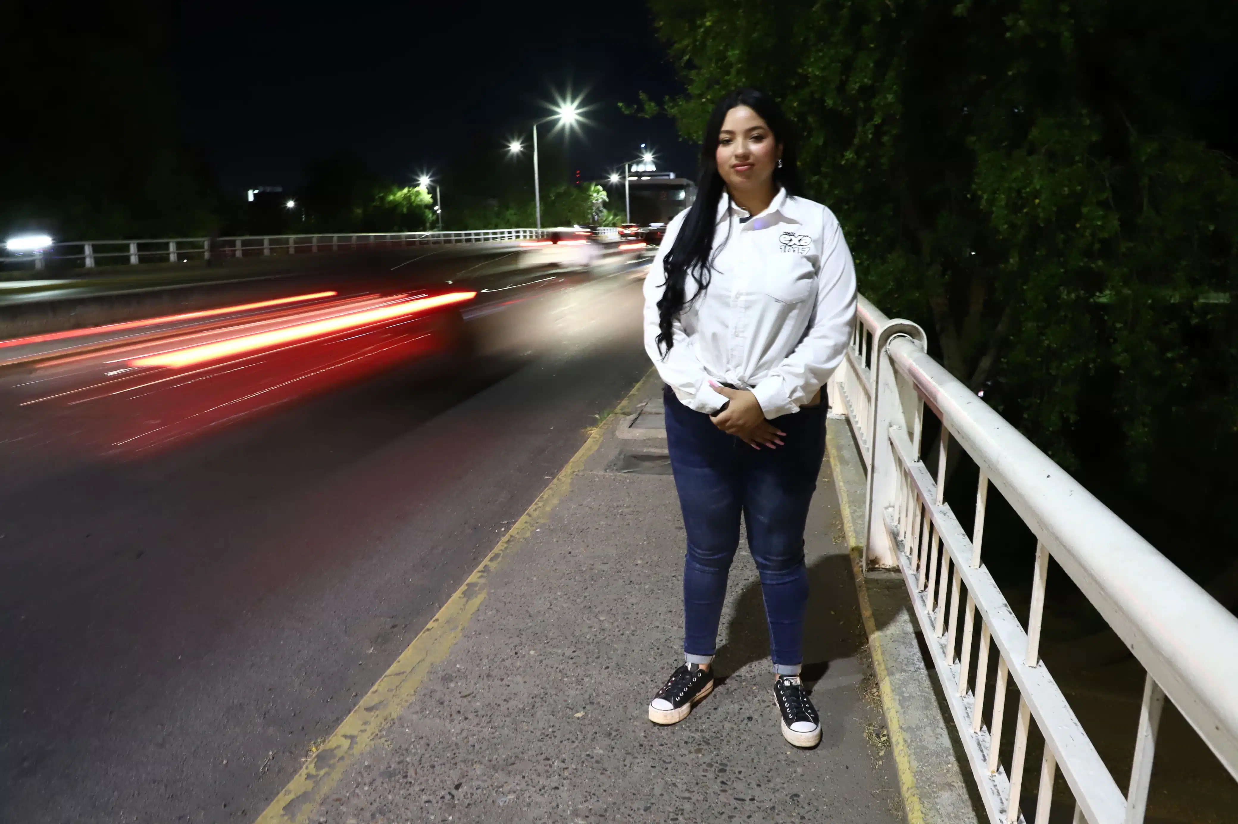 Tere Navia, reportera policiaca de Línea Directa en las calles de Culiacán