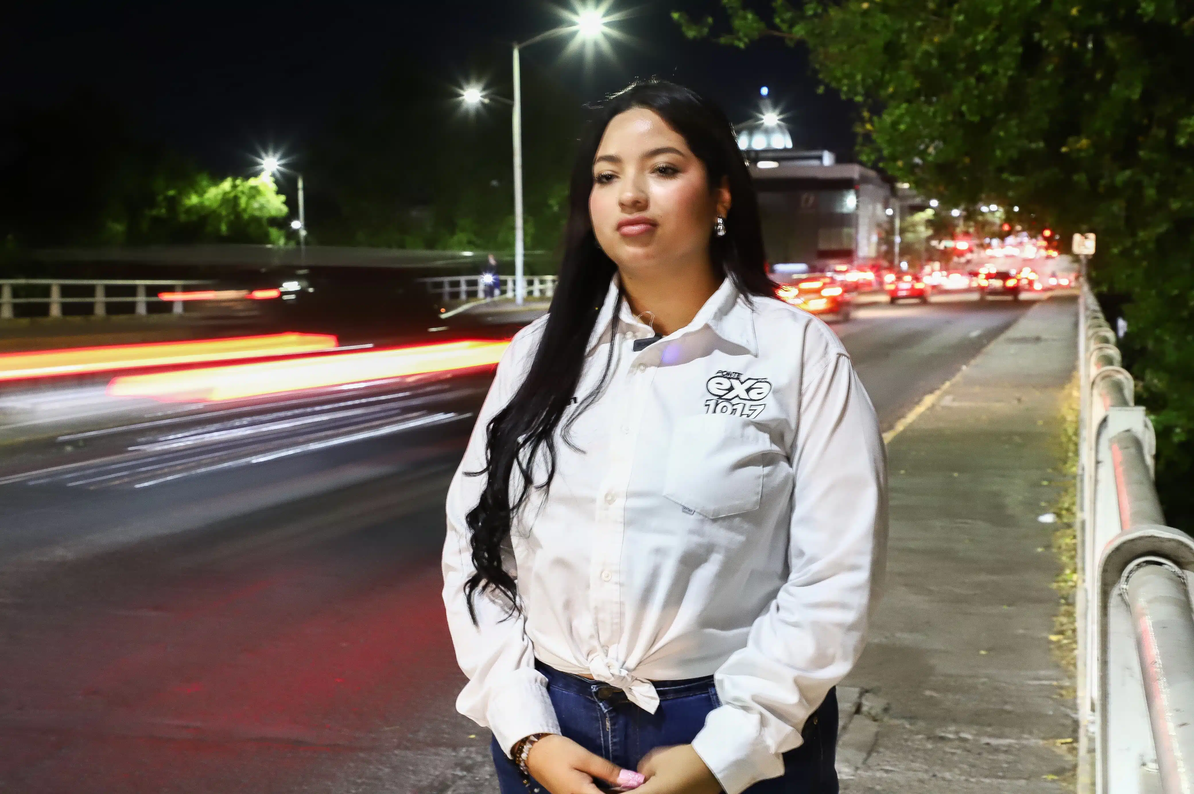 Tere Navia, reportera policiaca de Línea Directa en las calles de Culiacán