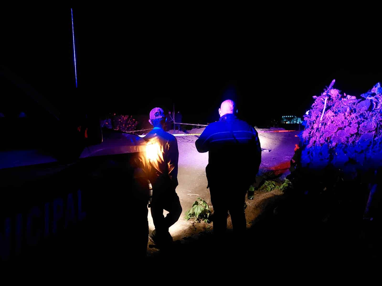 Policía Municipal en el lugar de los hechos