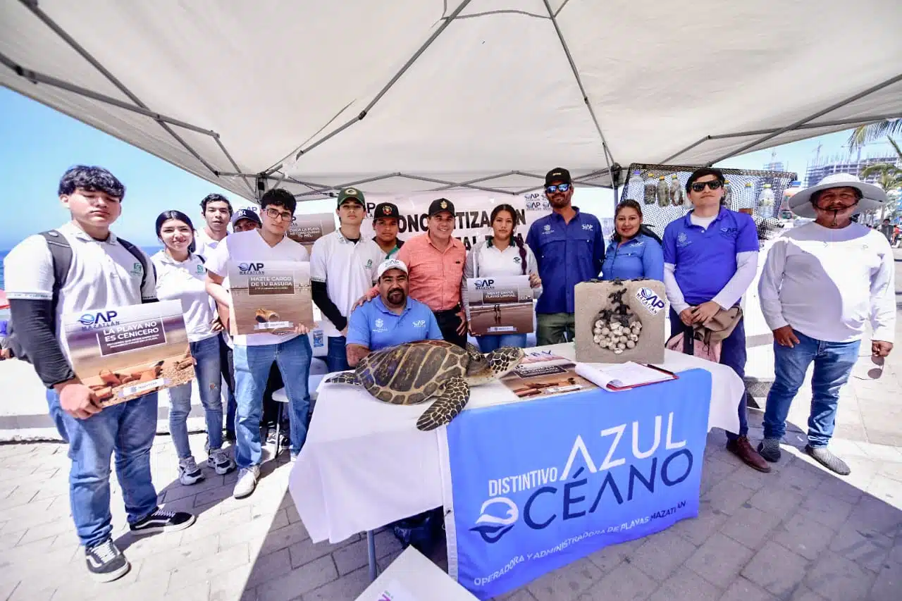 Personal de la Operadora y Administradora de Playas de Mazatlán realiza actividades de concientización ante la afluencia de turistas