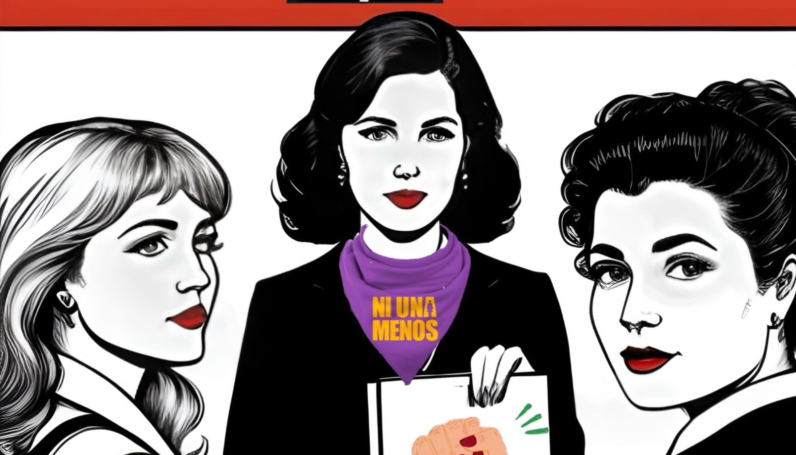 Ilustración de mujeres representando a la comunidad feminista