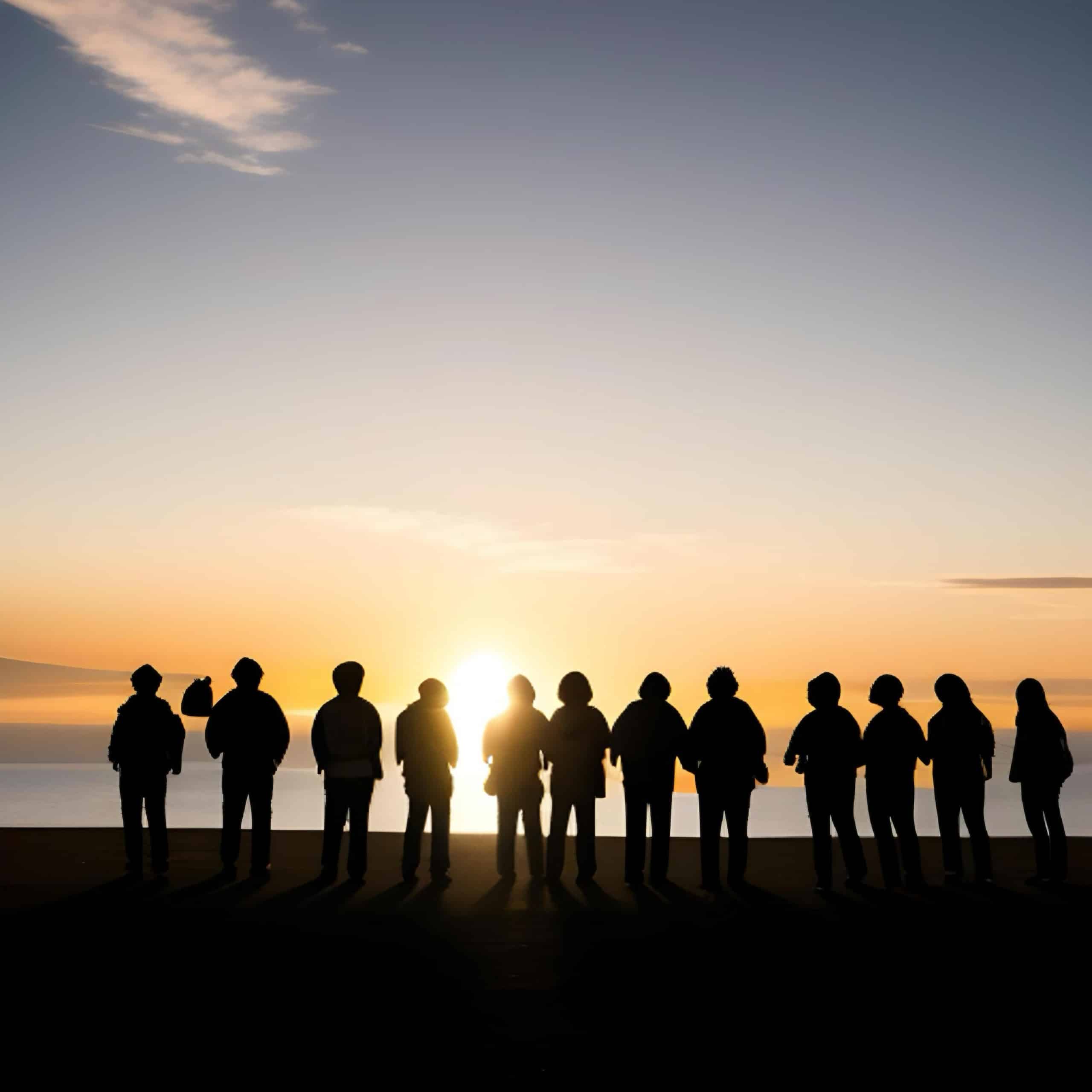 Personas a la orilla de una playa