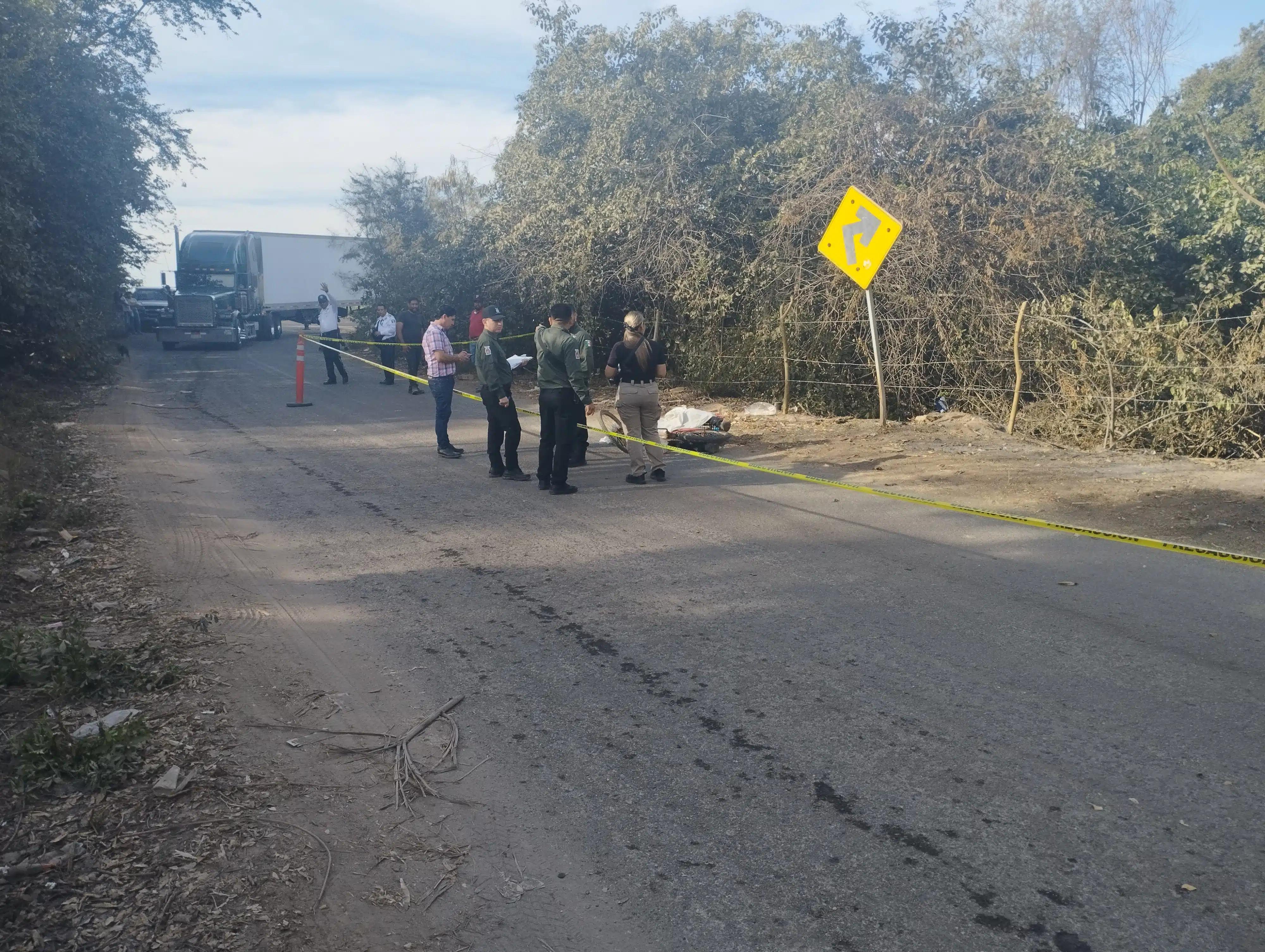 Zona acordonada donde ocurrió el deceso