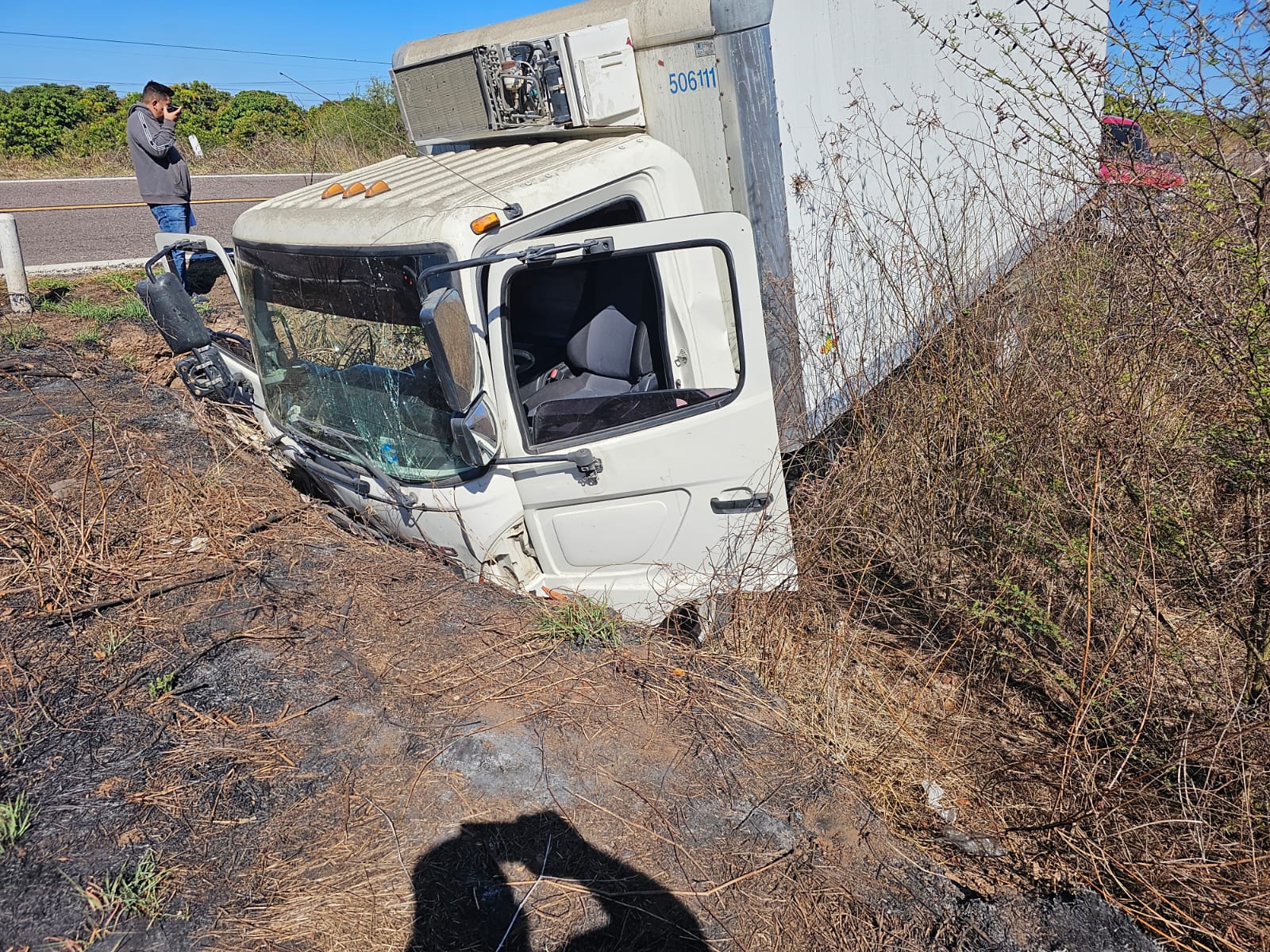 Camión accidentado