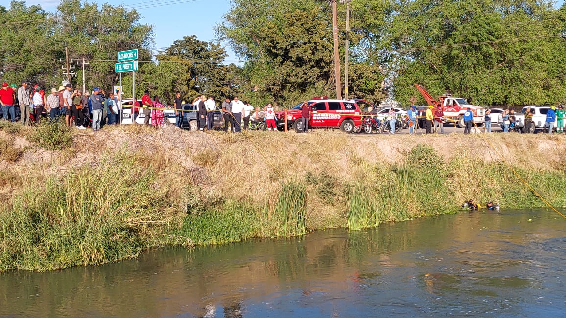 Accidente en un canal en El Fuerte