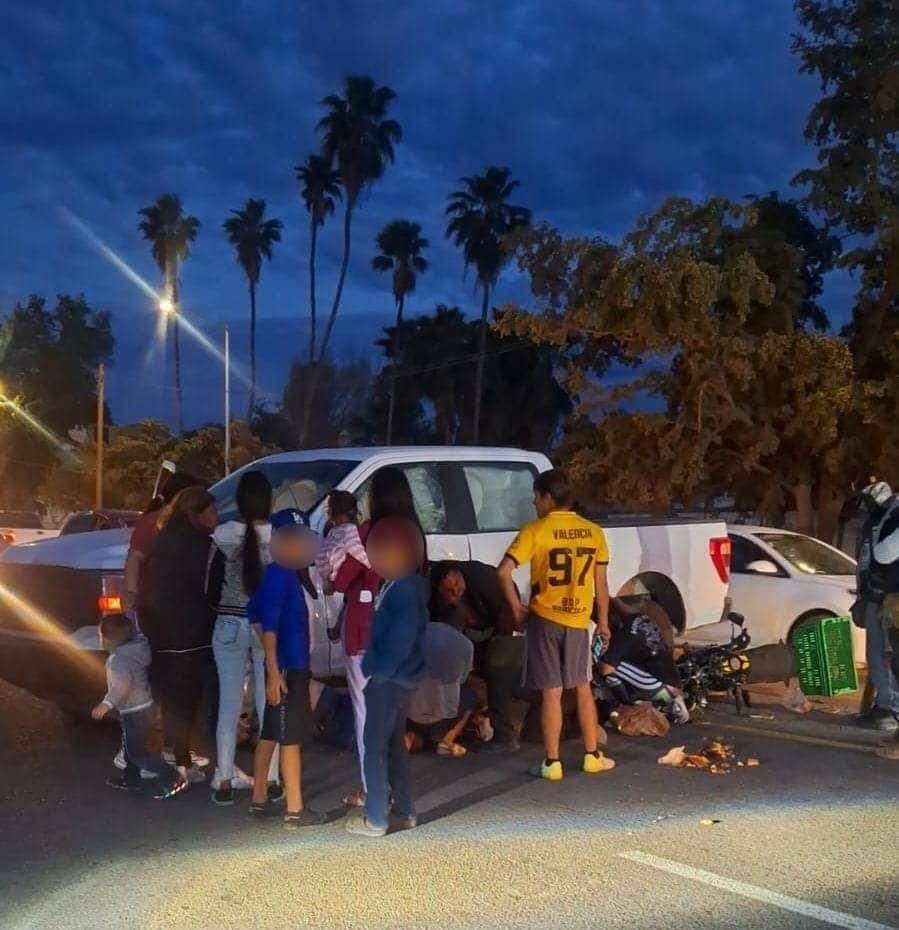 Accidente tipo choque en Los Mochis