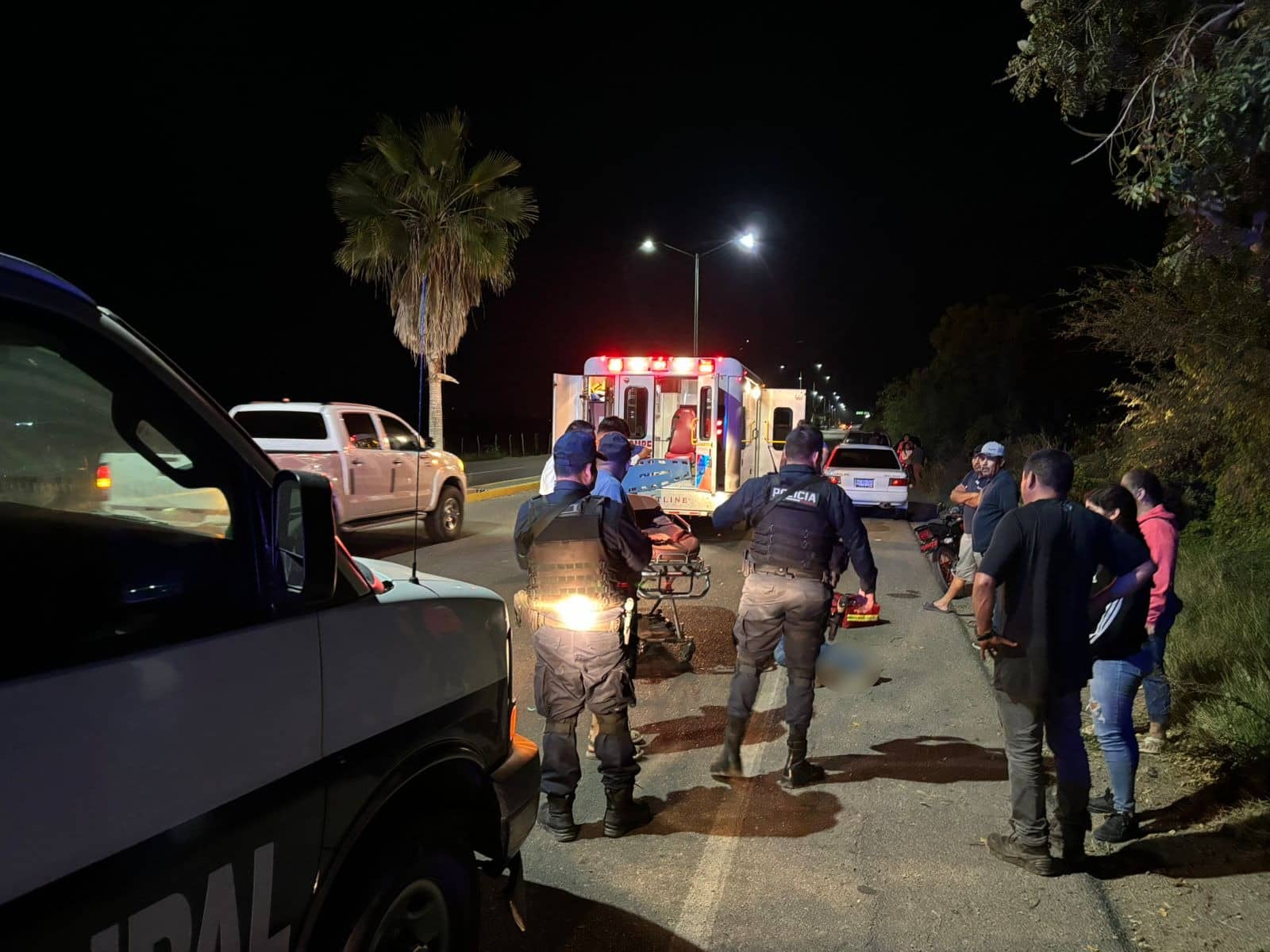 Lugar donde fue un accidente de motocicleta en Elota