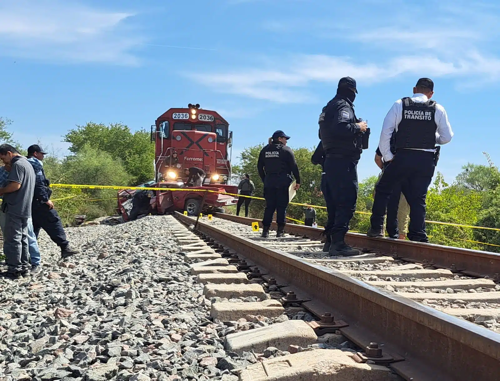 Accidente en las vias del tren