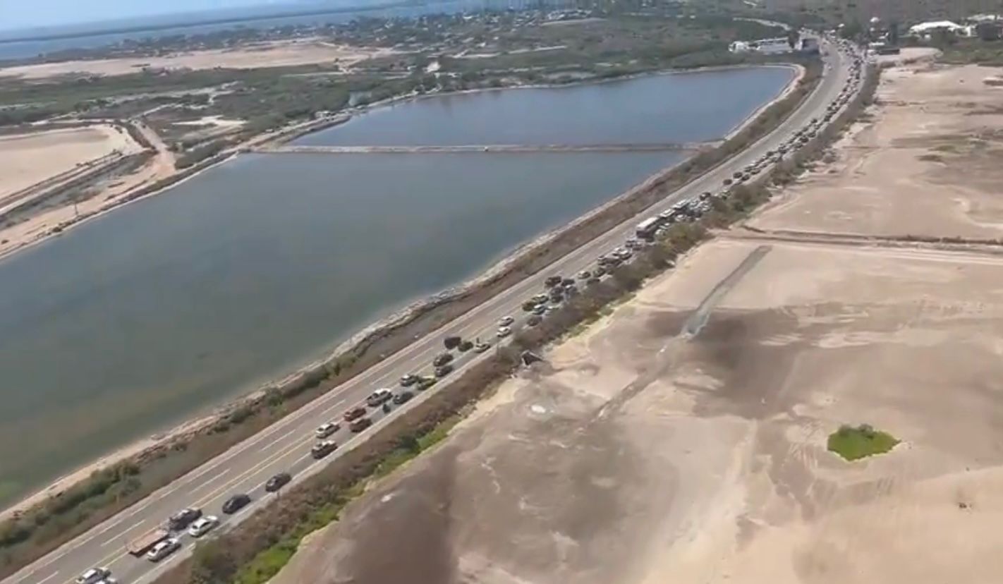 Carretera a Altata desde las alturas