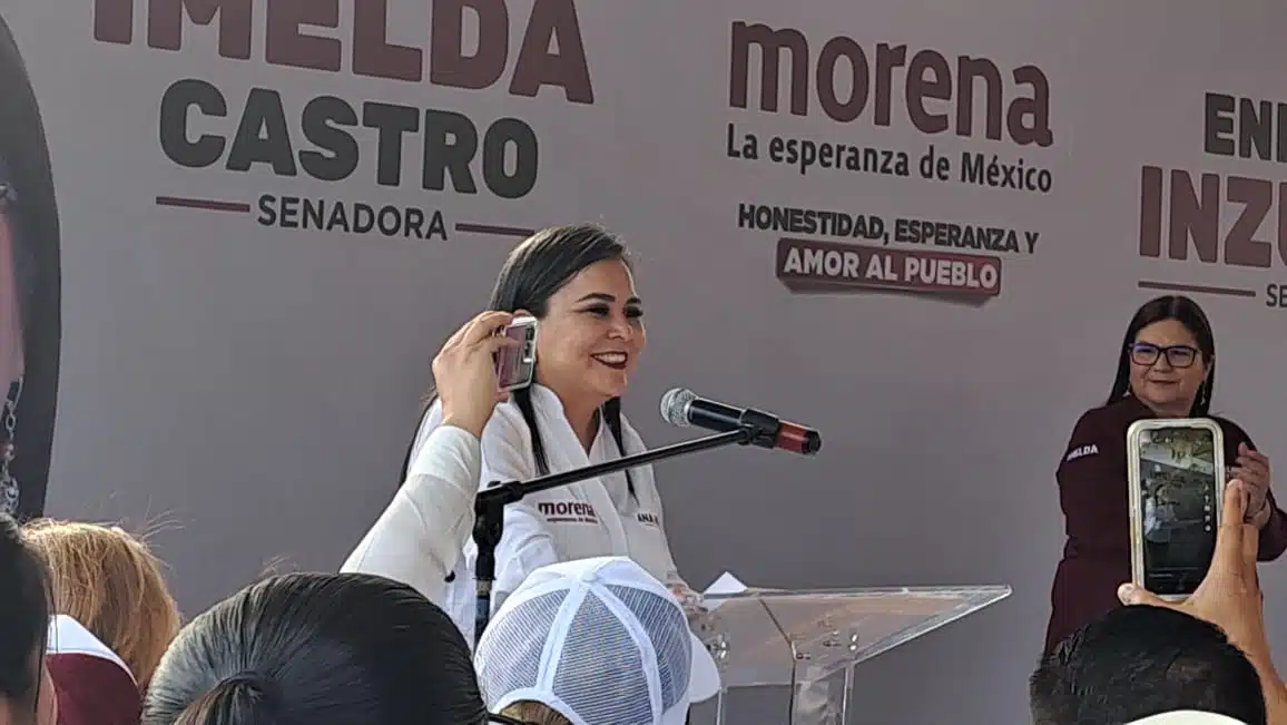 Ana Elizabeth Ayala Leyva en su inicio de campaña en Ahome en su reelección por el partido de Morena a diputada federal por el Distrito 02
