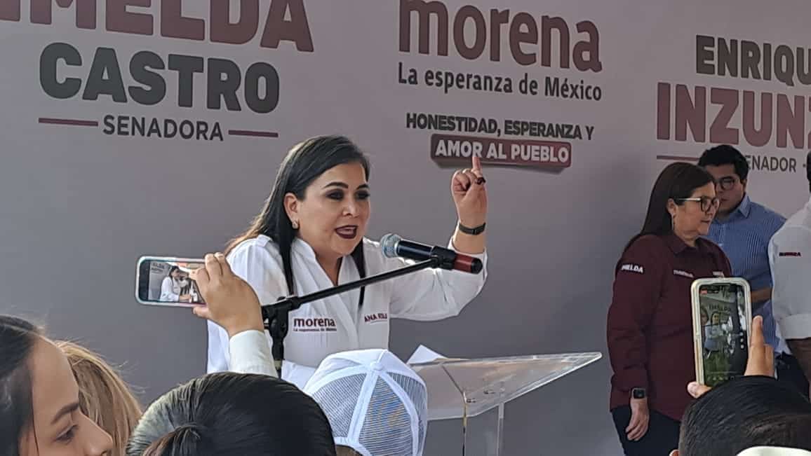 Ana Elizabeth Ayala Leyva en su inicio de campaña en Ahome en su reelección por el partido de Morena a diputada federal por el Distrito 02
