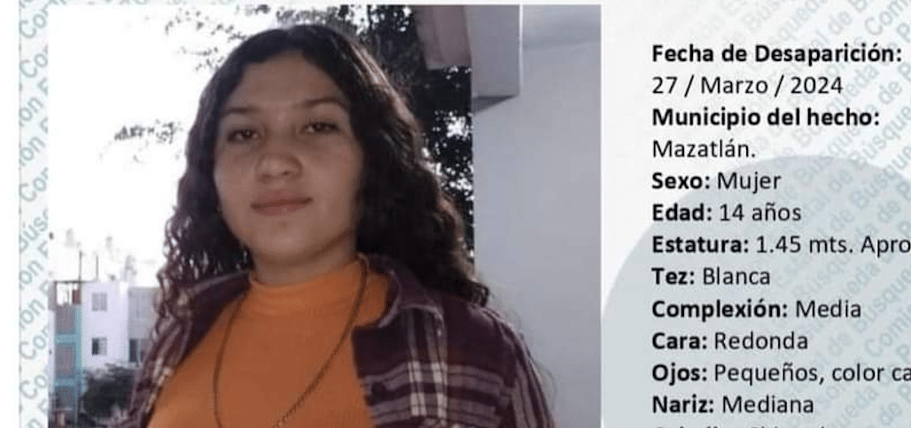 Autoridades llaman a ciudadanía de Mazatlán a localizar a Rubi Vianey