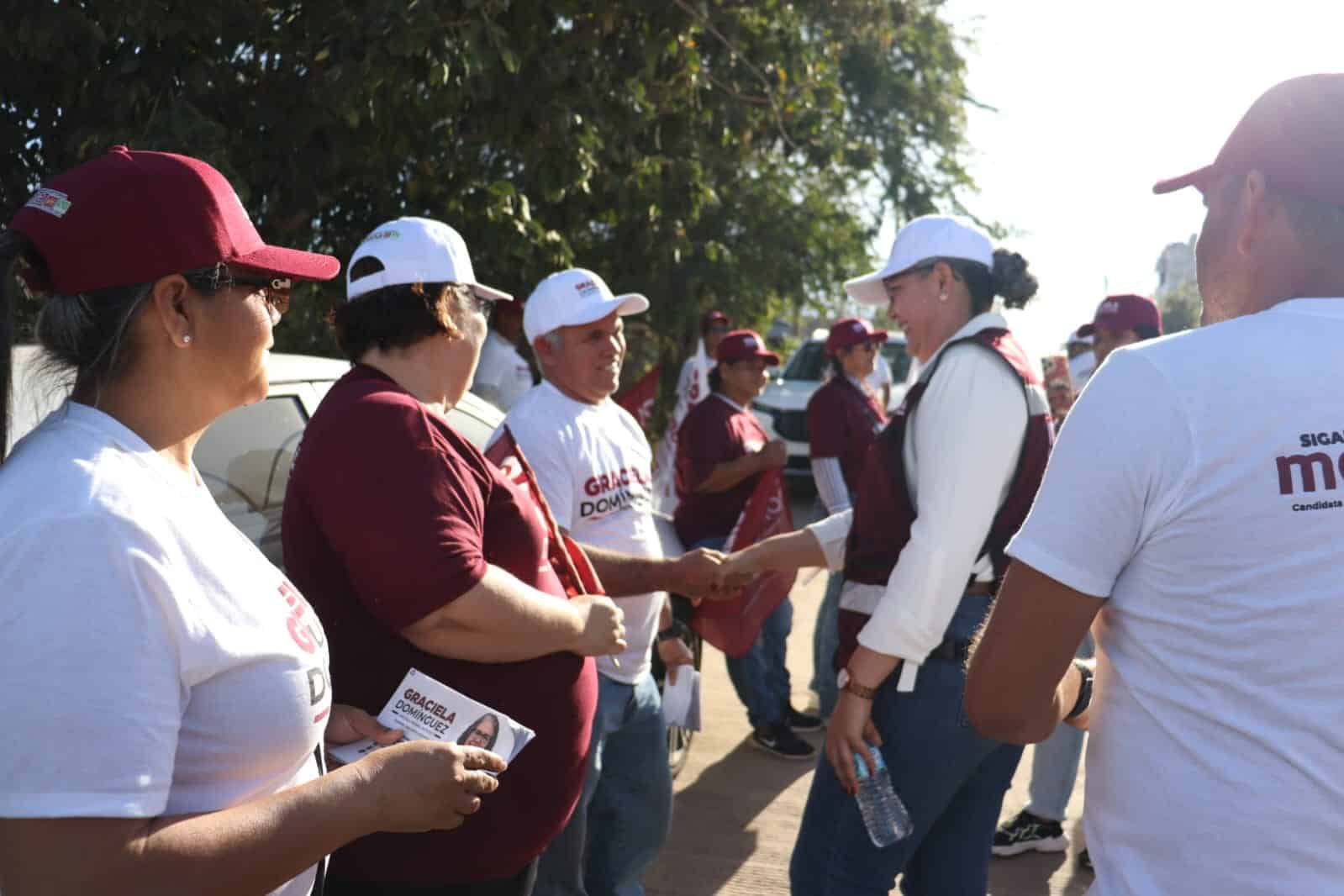 Graciela Domínguez Nava en su campaña a candidata a Diputada Federal por el distrito 01 por Morena en Sinaloa