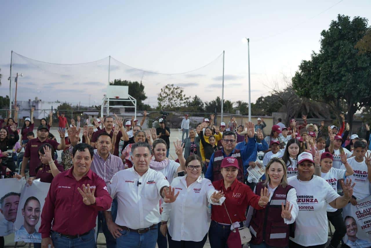 Imelda Castro y Enrique Inzunza recorrieron cinco municipios en un día.