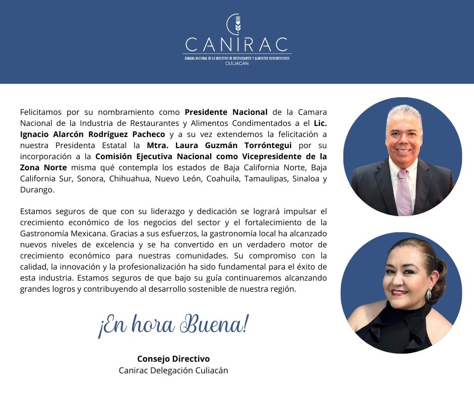 Nombran a Laura Guzmán como vicepresidenta de Canirac de la zona norte del país