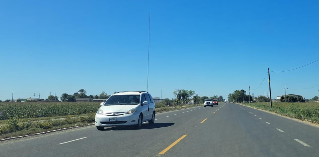 Carretera en el municipio de Guasave