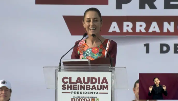 Claudia Sheinbaum inicia su proceso de campaña desde el Zócalo de CDMX
