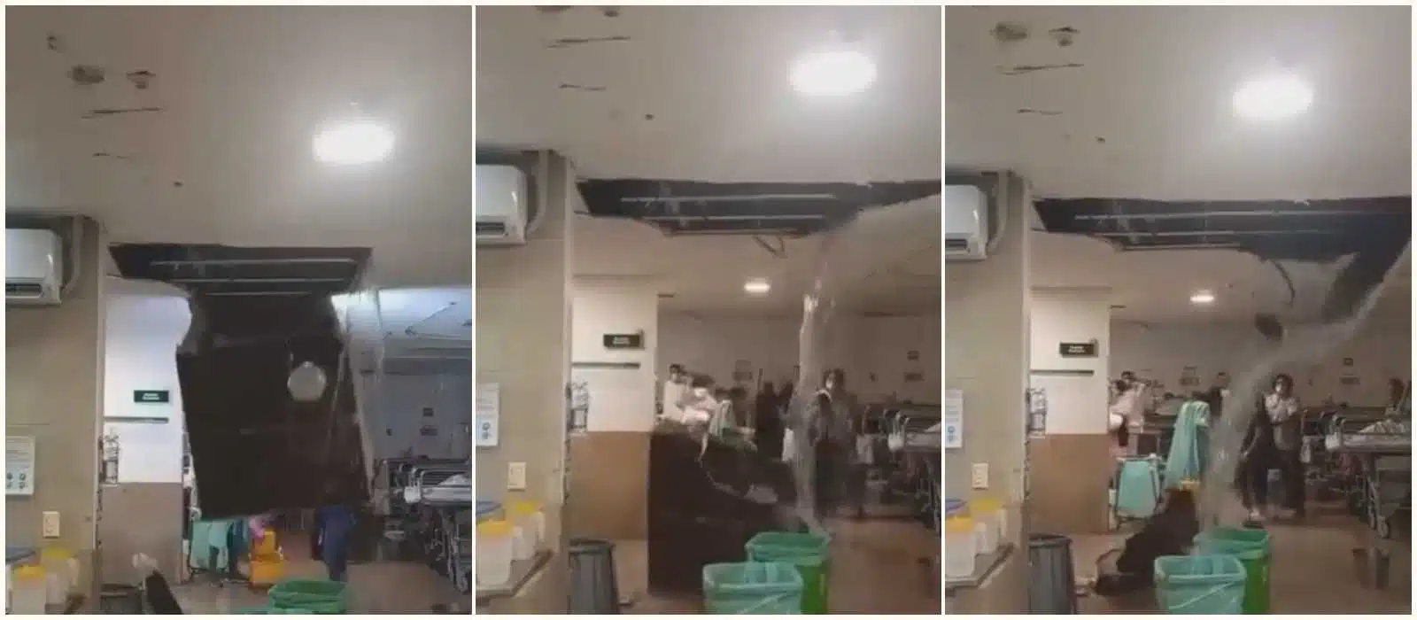 Colapsa techo de la sala de urgencias en el IMSS de Cancún