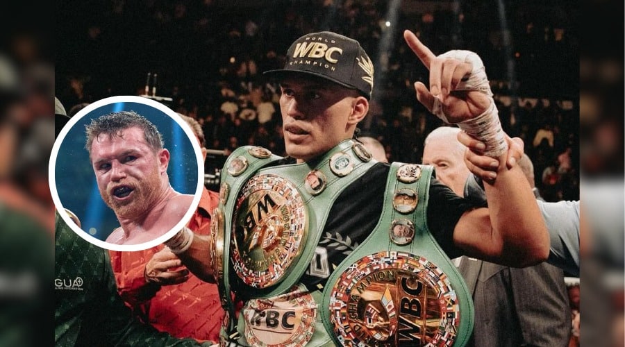 David Benavidez y Canelo Álvarez